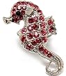 Sea Creature Sea Horse Bling Crystals Cocktail Ring