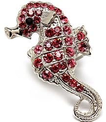 Sea Creature Sea Horse Bling Crystals Cocktail Ring