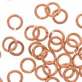 Genuine Copper Open Jump Rings 4mm 21 Gauge (50)