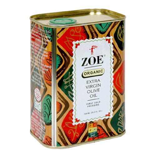 Zoe Organic Extra Virgin Olive Oil, 750-Ml Tin (Pack of 2)