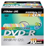 ビクター｜日本ビクター DVD-Rディスク(forVIDEO)8倍速10色カラーMIX10枚パック VD-R120XL10