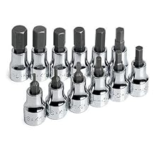 SK Hand Tools 19706 3/8-Inch Drive Metric Hex Bit Socket Set, 12-Piece