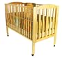 Dream On Me Full Size 2 in 1 Folding Stationary Side Crib, Natural