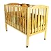 Dream On Me Full Size 2 in 1 Folding Stationary Side Crib, Natural
