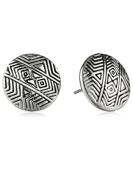 House of Harlow 1960 Tholos Mosaic Silver Stud Earrings
