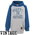 Reebok New York Giants Youth Ash Established Vintage Hoody Sweatshirt