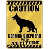 New Caution : German Shepherd With Attitude Parking Sign Dog