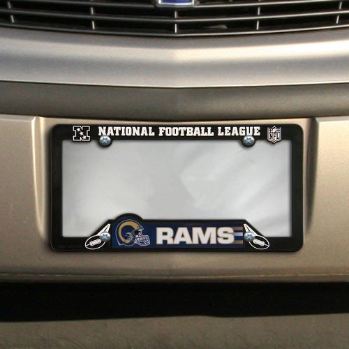 St. Louis Rams Black Plastic License Plate Frame