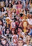 1970s Celebrity Collage (Women of the 70s with Farrah Fawcett) Art Poster Print - 22x32
