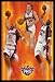 Phoenix Suns Steve Nash Stoudamire Marion Nba Art Gold Wood-Mounted Poster Print - 24