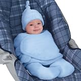 Kiddopotamus & Co Double Velboa SwaddleMe® Traveler For Use With Harness Systems Blue - Small