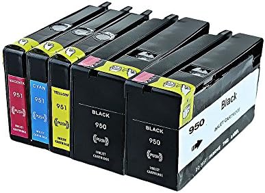 ETI Office 1 Set + 1 Black 950XL 951XL Ink Cartridge High Capacity Compatible For Hewlett Packard HP Officejet PRO 8600 8610 8620 8630 8640 8660 8615 8625 251dw 271dw
