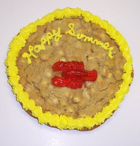 Scott's Cakes 2 lb. Chocolate Chip Cookie Cake with Cherry Lollipop by Scott's Cakes