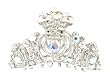 Hair Clip - H91 - Silver Tiara Style set with Swarovski (tm) Crystal Stones ~ Clear