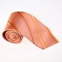 Orange Striped Woven Silk Tie Gift Box Set T8497