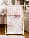 Pink and Sage Shabby Chic Baby and Kids Clothes Laundry Hamper by JoJo Designs