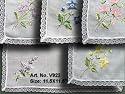 Exquisite Lace Trimmed Handkerchief with Gorgeous Embroidered Floral Accents, Choice of Color