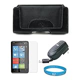 Marqee Horizontal Leather Carrying Pouch Cover Case with Fixed Belt Clip fo ....