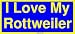 I Love My Rottweiler Bumper Sticker