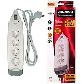 Belkin SurgeMaster Home Series - Surge suppressor ( external ) - 4 Output Connector(s) - Germany