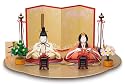 ★h243-ic-122 雛人形 ひな人形 一秀 木目込人形 平飾り 親王飾り 1号 刺繍 【2012年度新作】