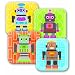French Bull 8-Inch Melamine Plate, Robot Kids, Set of 4