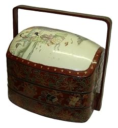 Chinese porcelain shard wedding box / basket
