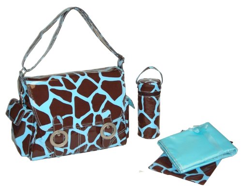 Kalencom Coated Double Buckle Giraffe Chocolate/Blue