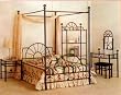 BEAUTIFUL FULL SIZE CANOPY BED IN BLACK FINISH