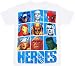 Search : Marvel Heroes Grid White T-shirt Tee