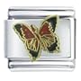 Monarch Butterfly Red Animal Italian Charms Bracelet Link