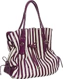 Purple Extra-Large Stripe Rope Accent Tote