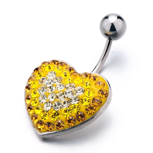 November Birthstone Yellow Heart White Fashion 