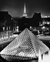 Posters: Serge Sautereau Poster Art Print - The Louvre Pyramid (12 x 9 inches)