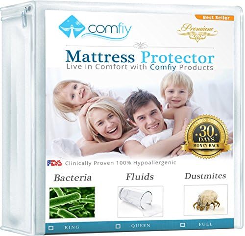 Mattress Protector - Bedbug Water Proof Mattress - Full Bed Mattress - Comfortable Bed Protector - Safe Dust Mite Barrier - Water Mattress Protector - Sleep Well Mattress - Bed Protector - 30 Years Money Back Guarantee - Full Size