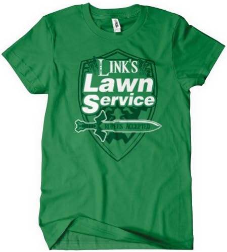 Link's Lawn Service T-Shirt Gaming Retro Funny Zelda Tee