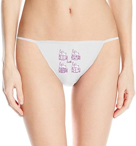 Womens Lie Prone On The Egg Hunt Rabbits Adult Exotic Thong Underwear
