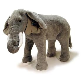 World Safari Plush Animals Standing Elephant with Sound (36) by WORLD SAFARI