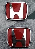 Red Honda Badge Emblem Front & Rear