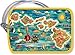 Dole Map of Hawaiian Islands - Vintage Hawaiian Art Luggage Tag