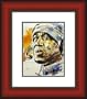 Chicago Bears Framed Lovie Smith Chicago Bears Print By Michael Mellett 15 X 18 - Cherry
