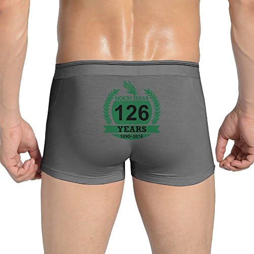Cool UNT Eagles 126th School Anniversary Fun Prints Mens Novelty Boxer Briefs Ash XXX-Large