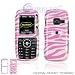White and Pink Zebra Animal Skin Design Snap-On Cover Hard Case Cell Phone Protector for LG LX260 UX260 RUMOR
