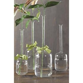 Sleek And Chic Jug Vases - Set Of 4, SET OF 4, GLASS GREEN