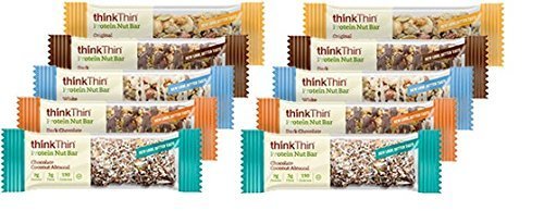Think Thin Protein Nut Bar, New Flavors Variety (Pack of 10)