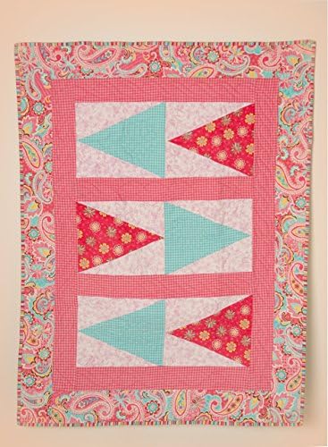 Trendy Triangles Pink Flannel Handmade Quilt