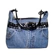 Blue Denim Handbag / Purse With Handles Made from Vintage Denim