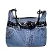 Blue Denim Handbag / Purse With Handles Made from Vintage Denim