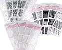 Bundle Monster 3D Nail Art Stickers Decals - 45 Variety Packs - Full Color, Black & White, Glow in the Dark Design Set