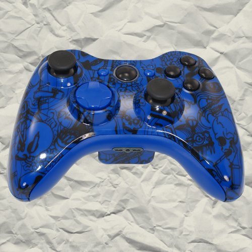 Blue Kooky Skulls Controller Mod Kit